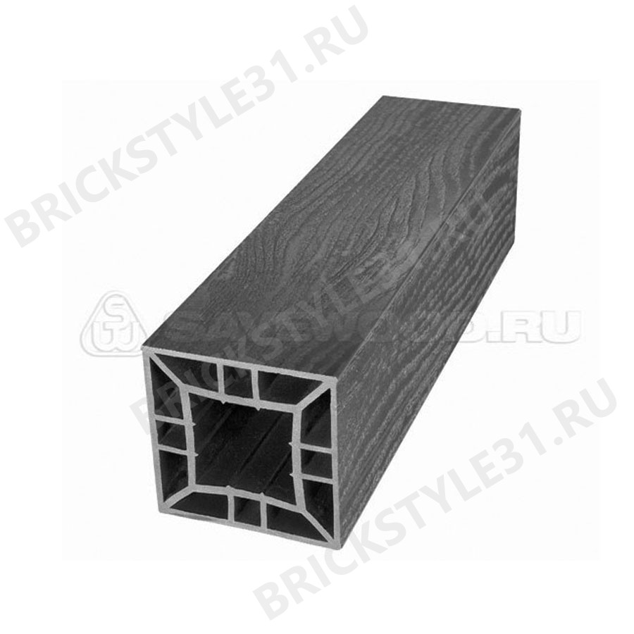 Столб ДПК большой (T), 120х120мм, SAVEWOOD, Графит 