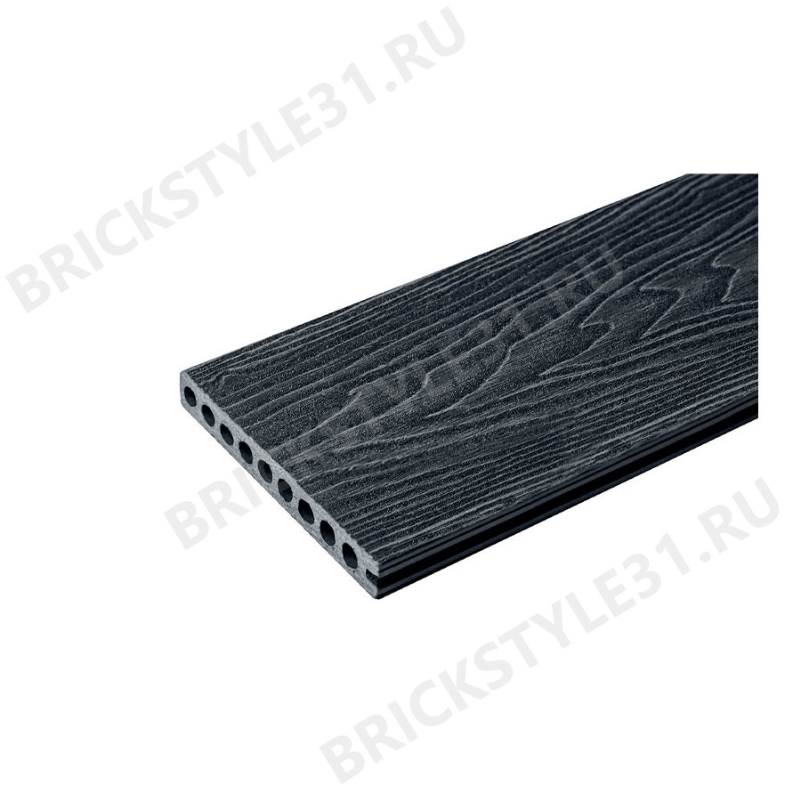 Ступень ДПК Nautic Prime Estetic Wood, пустотелая, усиленная, Антрацит 