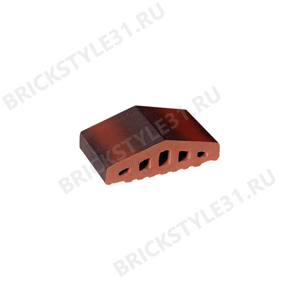 Профильный кирпич для забора, 180/120x100x58мм, Дикое вино 