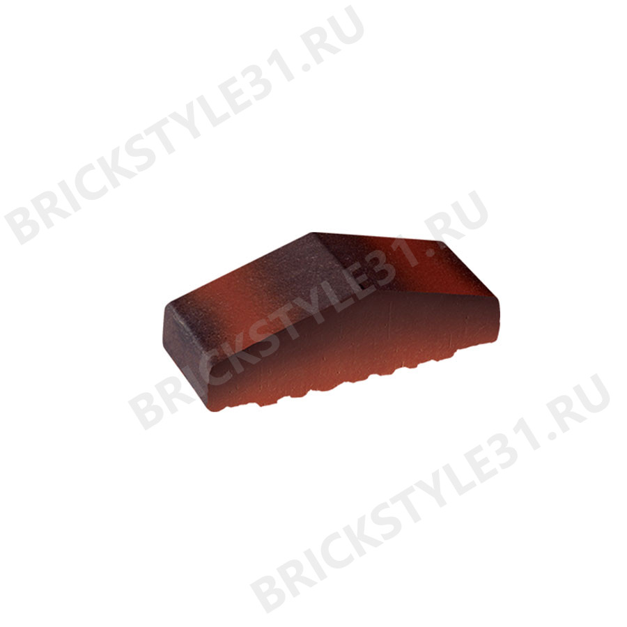 Профильный кирпич для забора, 180/120x65x58мм, Дикое вино 