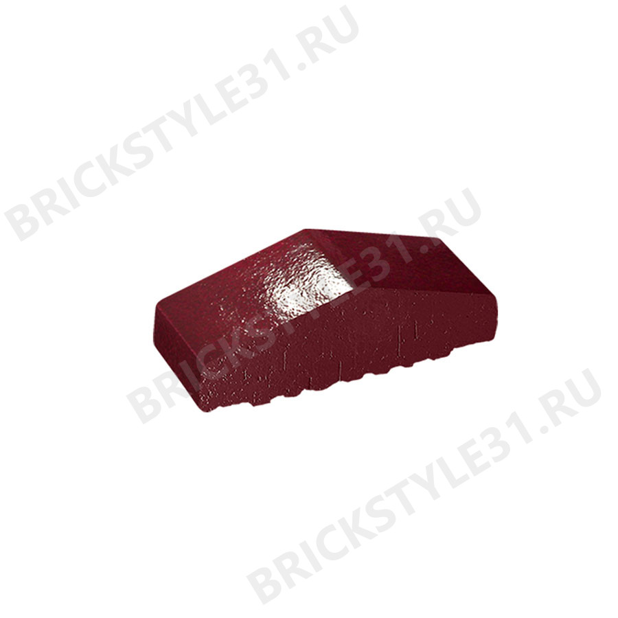 Профильный кирпич для забора, 180/120x65x58мм, Вишневый сад 