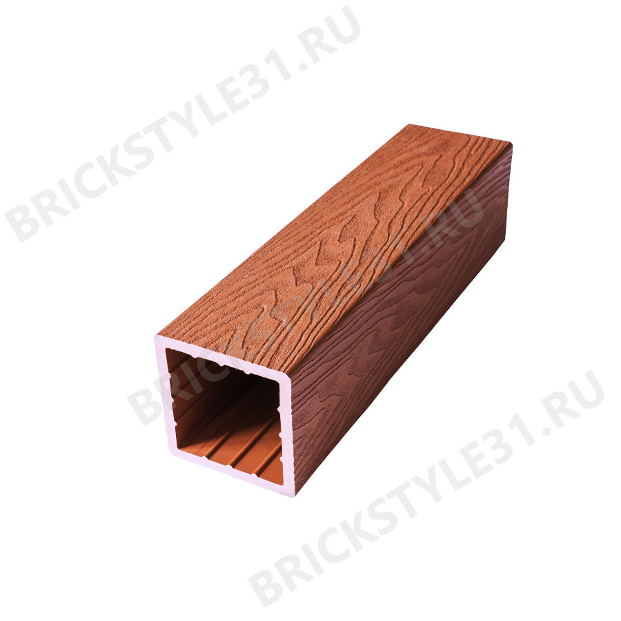 Столб опорный из ДПК, NEXTWOOD, 100х100мм, Светло-коричневый, 3D-фактура 