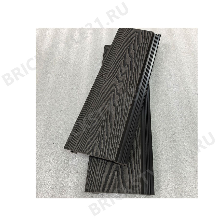 Фасадная доска (сайдинг) ДПК, NEXTWOOD, Black, 3D-поверхность 