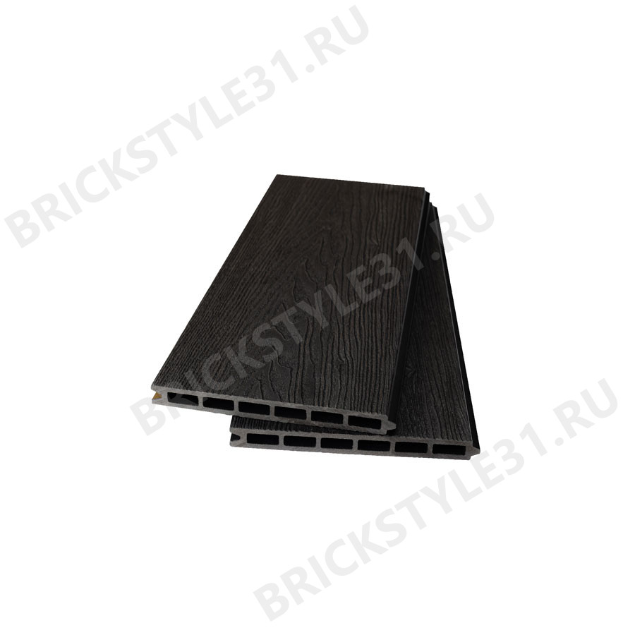 Заборная доска из ДПК, NEXTWOOD, широкая, пустотелая, Черный 3D 