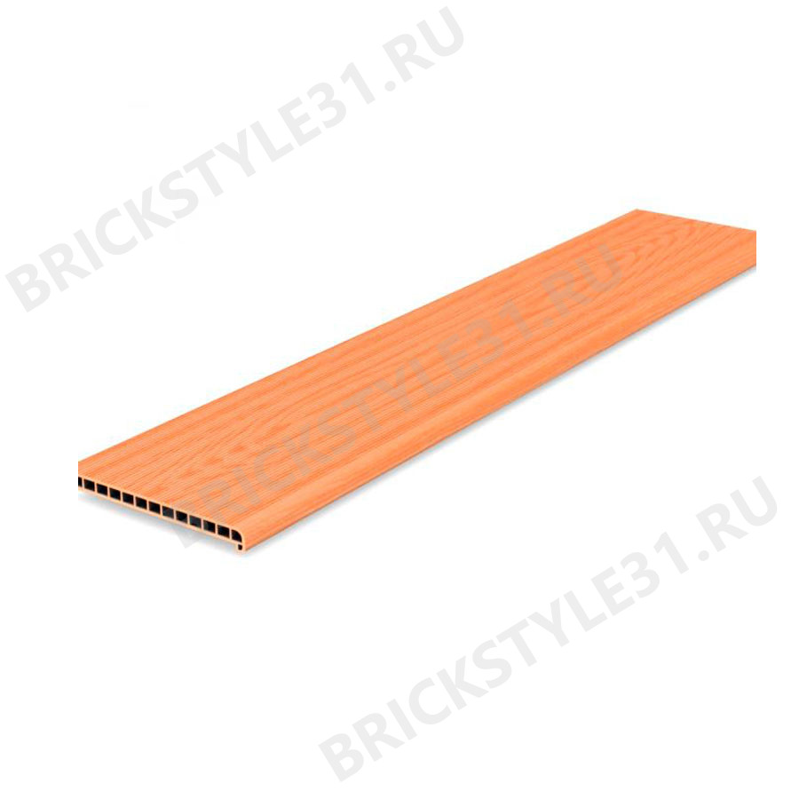 Ступень из ДПК, LECOLE, Ко-экструзия, Кирпич, тиснение дерева 