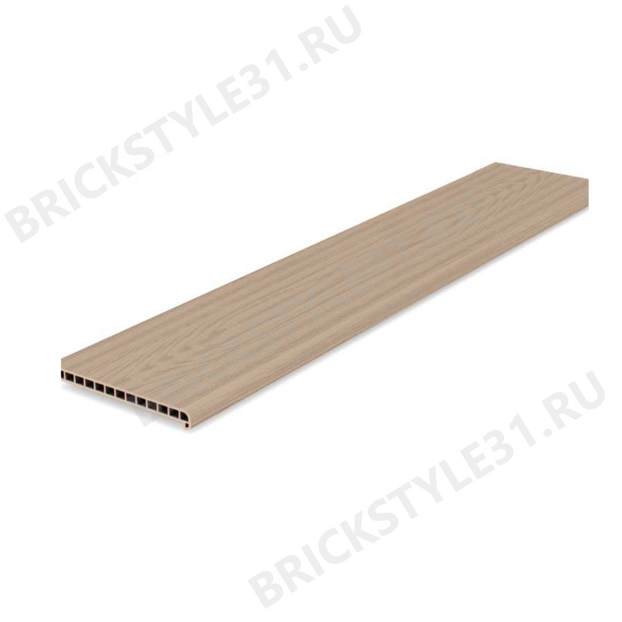 Ступень из ДПК, LECOLE, Ко-экструзия, Песочный, тиснение дерева 