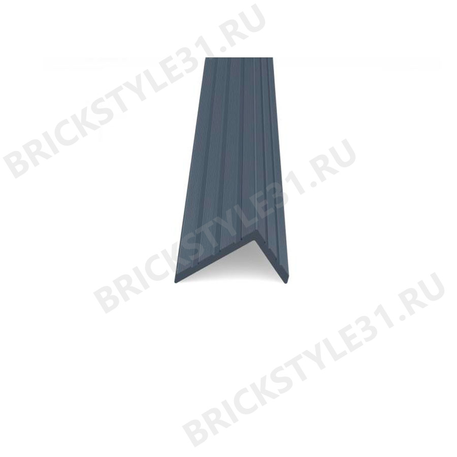 Уголок ДПК Lecole, Сo-Extrusion, 60х40мм, Антрацит, крупный вельвет 