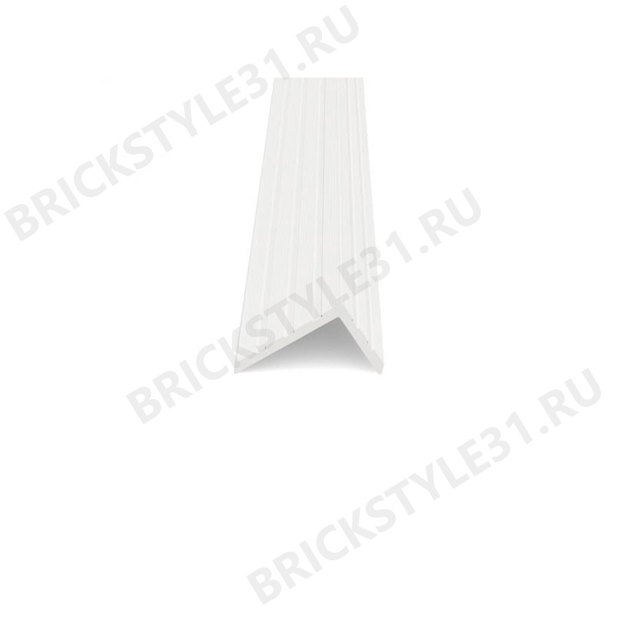 Уголок ДПК Lecole, Сo-Extrusion, 60х40мм, Белый, крупный вельвет 