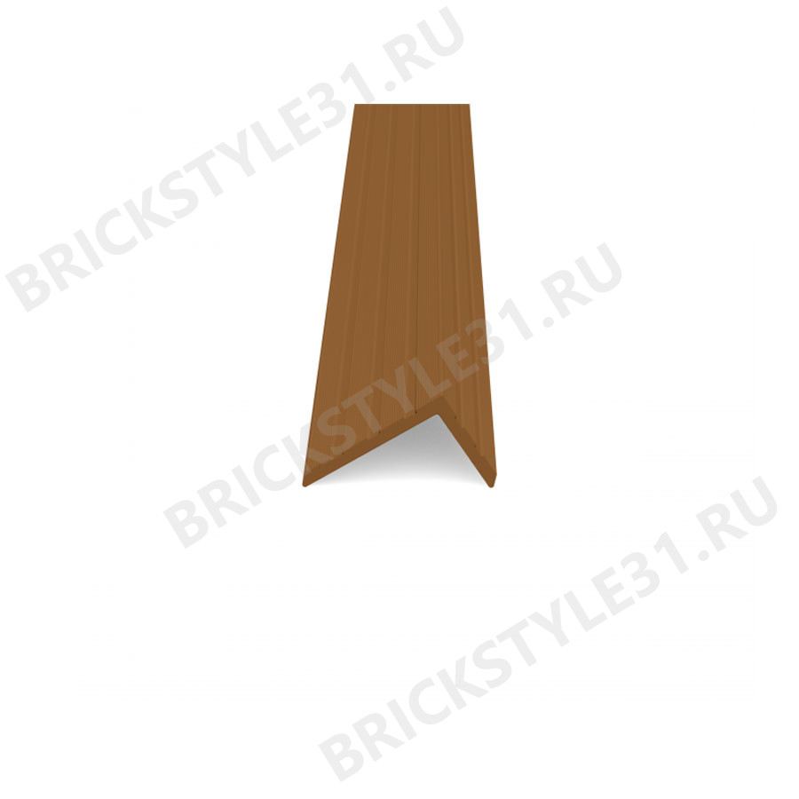 Уголок ДПК Lecole, Сo-Extrusion, 60х40мм, Молочный шоколад, крупный вельвет 
