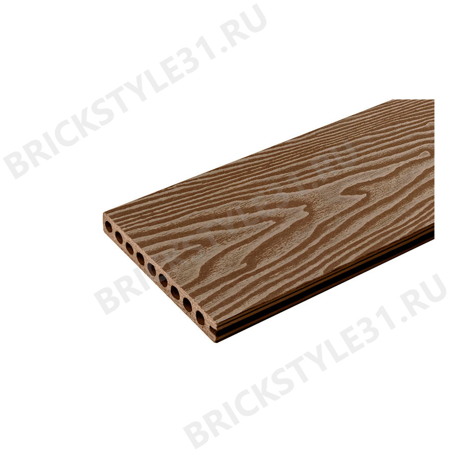 Ступень ДПК Nautic Prime Estetic Wood, пустотелая, усиленная, Коричневый 