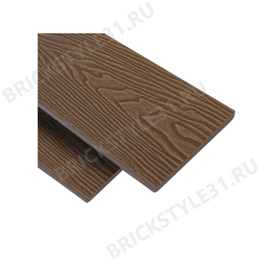 Заборная доска ДПК EasyDecking, Wood-X, полнотелая, 3D/3D, Коричневый 