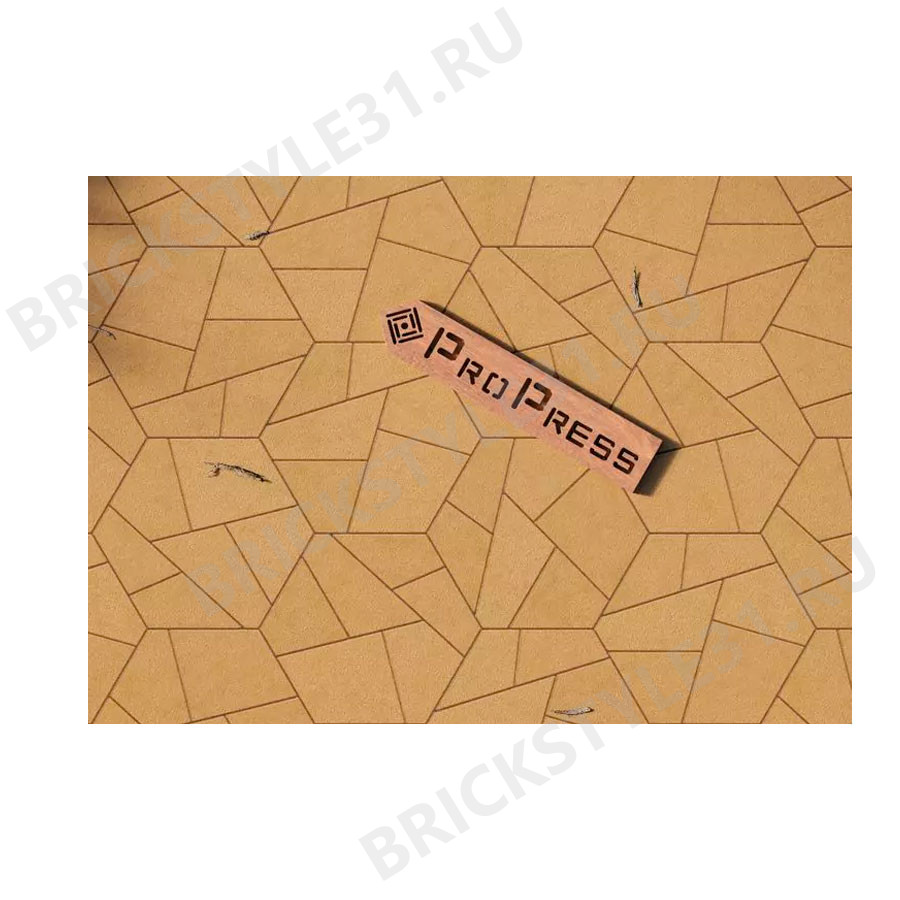 Тротуарная плитка Энигма 60мм, Желтый, гладкий 