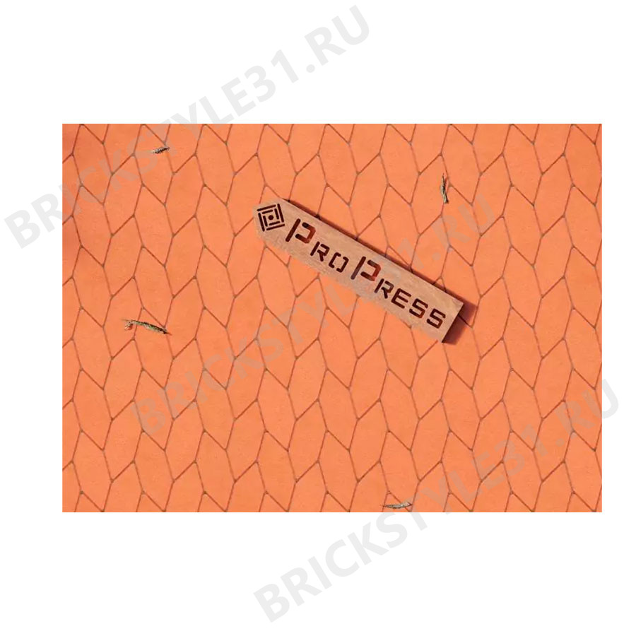 Тротуарная плитка PROPRESS, Шестигранник 40мм, Оранжевый, мрамор 