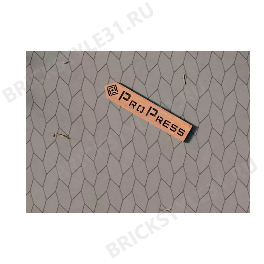 Тротуарная плитка PROPRESS, Шестигранник 40мм, Серый, зернистый 
