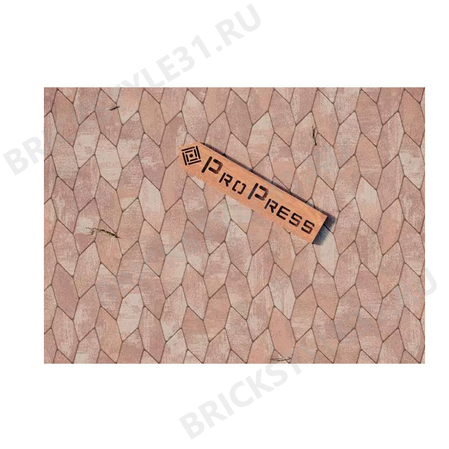 Тротуарная плитка PROPRESS, Шестигранник 40мм, Колормикс №16, Хаски, зернистый 
