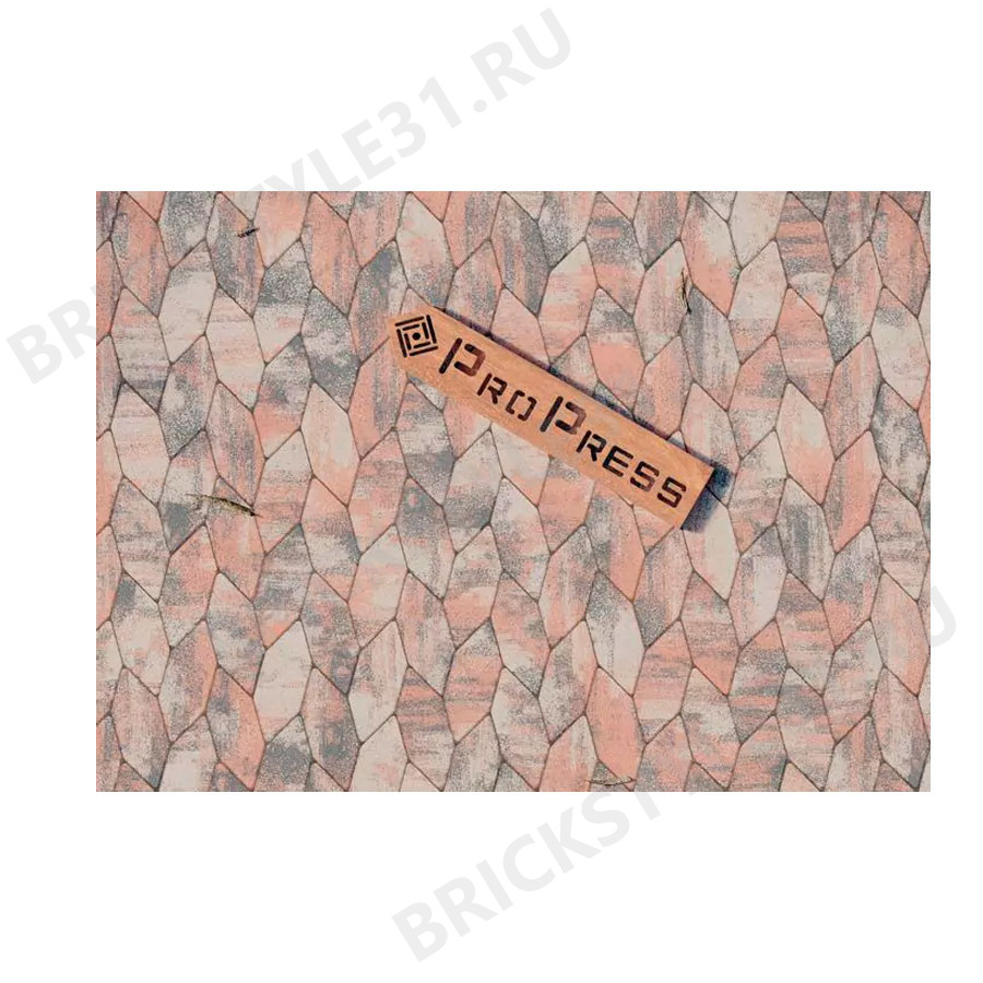 Тротуарная плитка PROPRESS, Шестигранник 40мм, Колормикс №22, Агат оранжевый, мрамор 