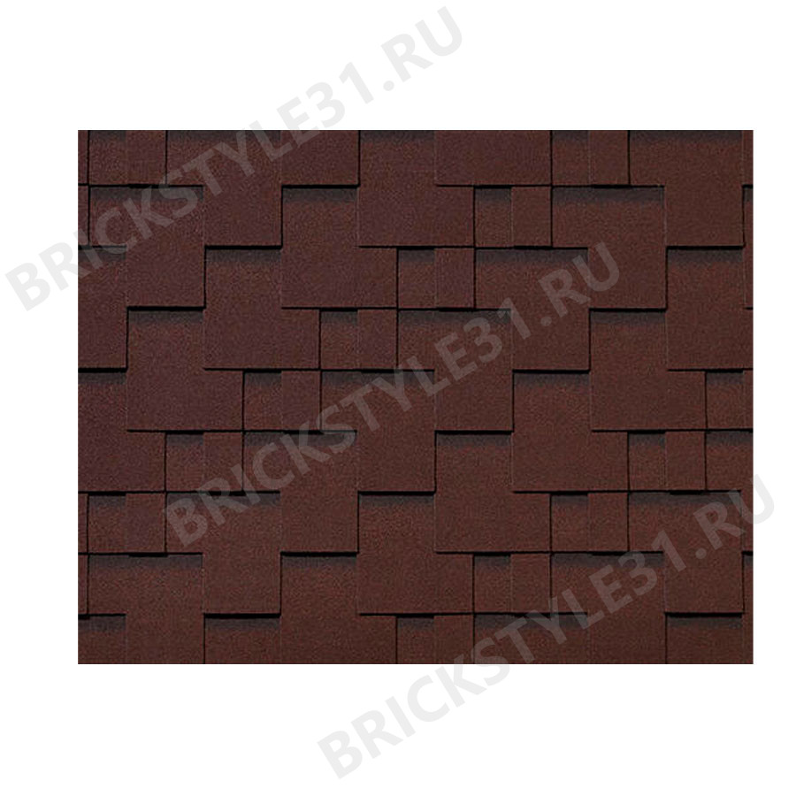 Гибкая черепица RoofShiеld, Премиум, Модерн, Каштан 