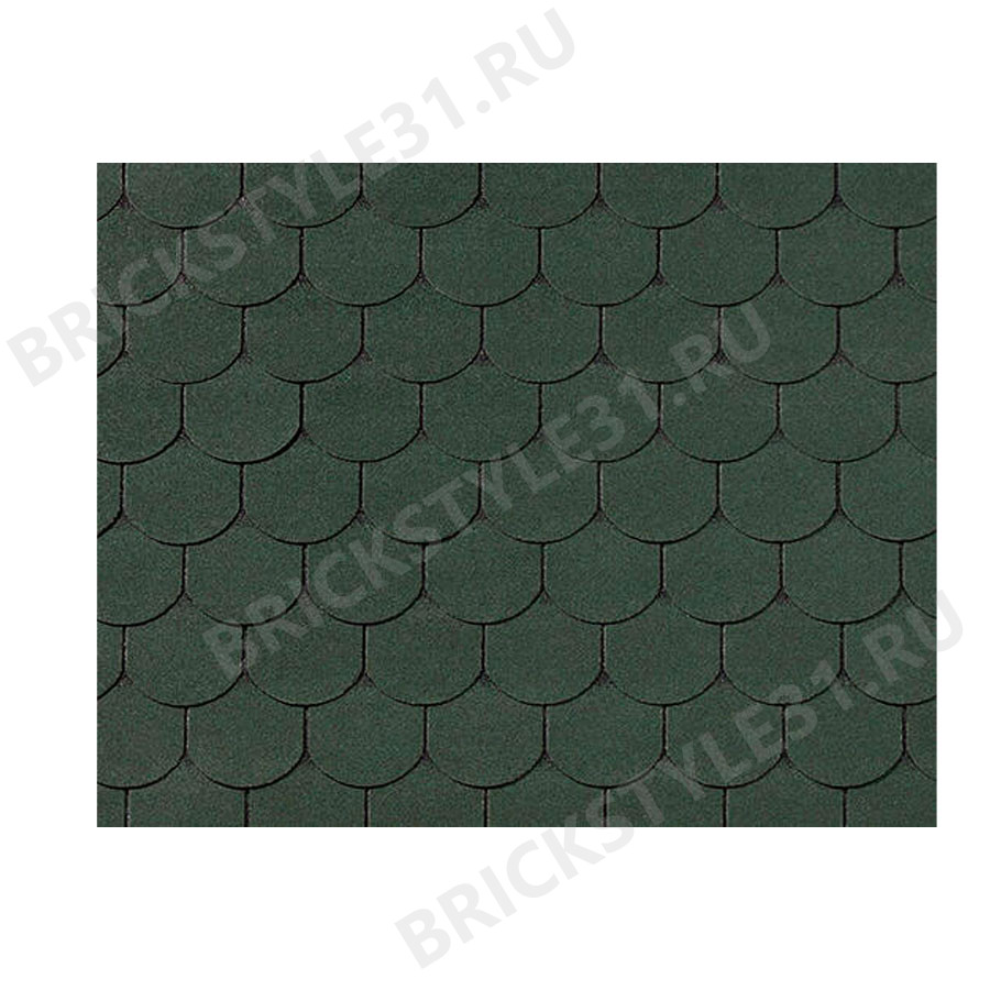 Гибкая черепица RoofShiеld, Фэмили Лайт, Готик, Зеленый 