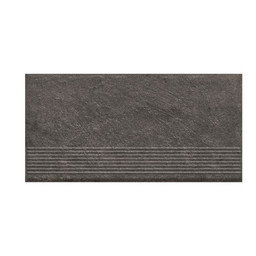 Ступень прямая клинкерная, с насечками, Ceramika Paradyz, CARRIZO BASALT