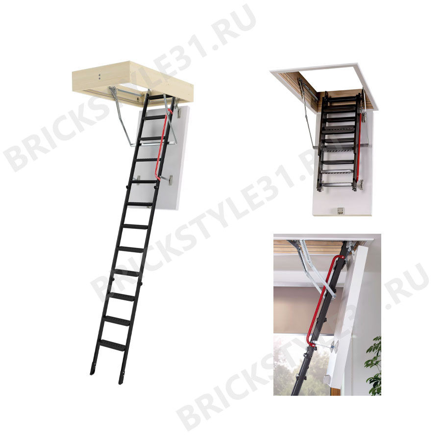 Металлическая чердачная утепленная лестница FAKRO LME 80*120/280 