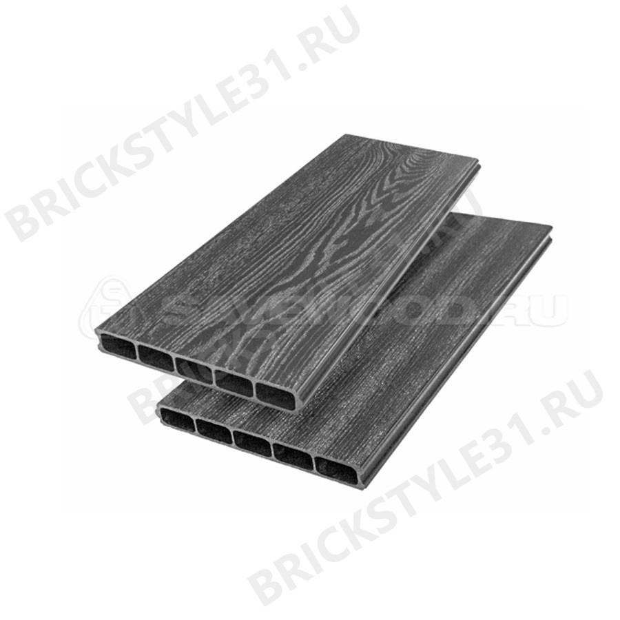 Заборная/грядочная доска ДПК,  SAVEWOOD, Rumex, Графит, 3D 