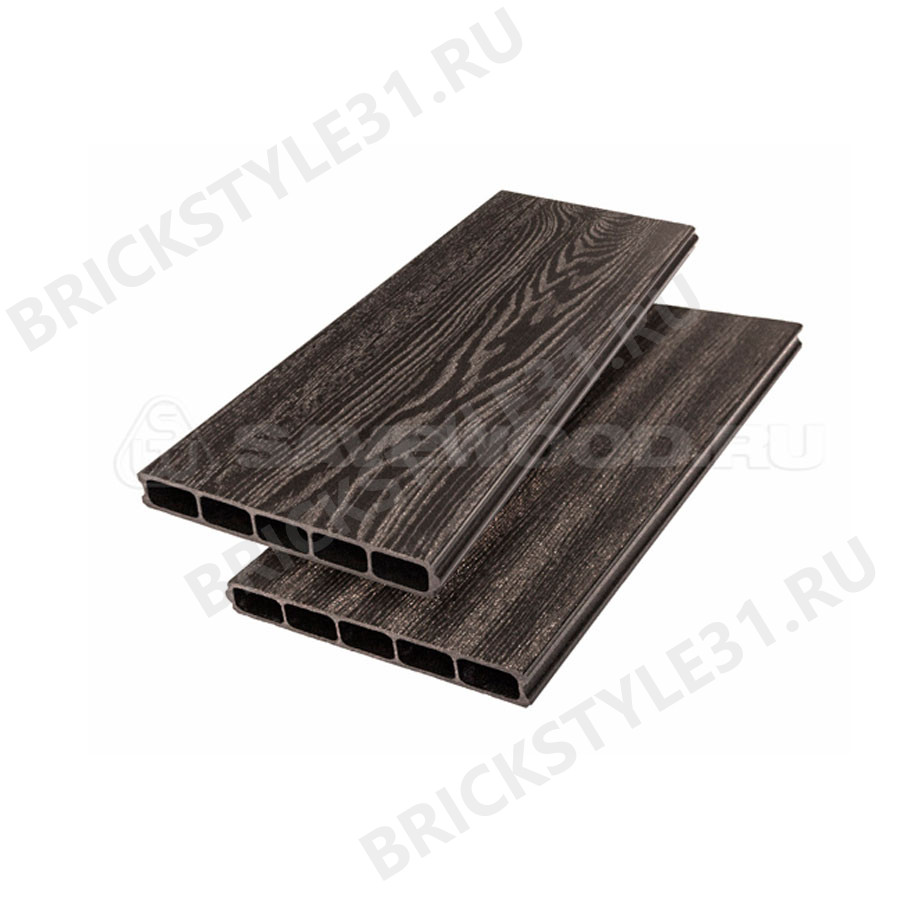 Заборная/грядочная доска ДПК,  SAVEWOOD, Rumex, Темно-коричневый, 3D 