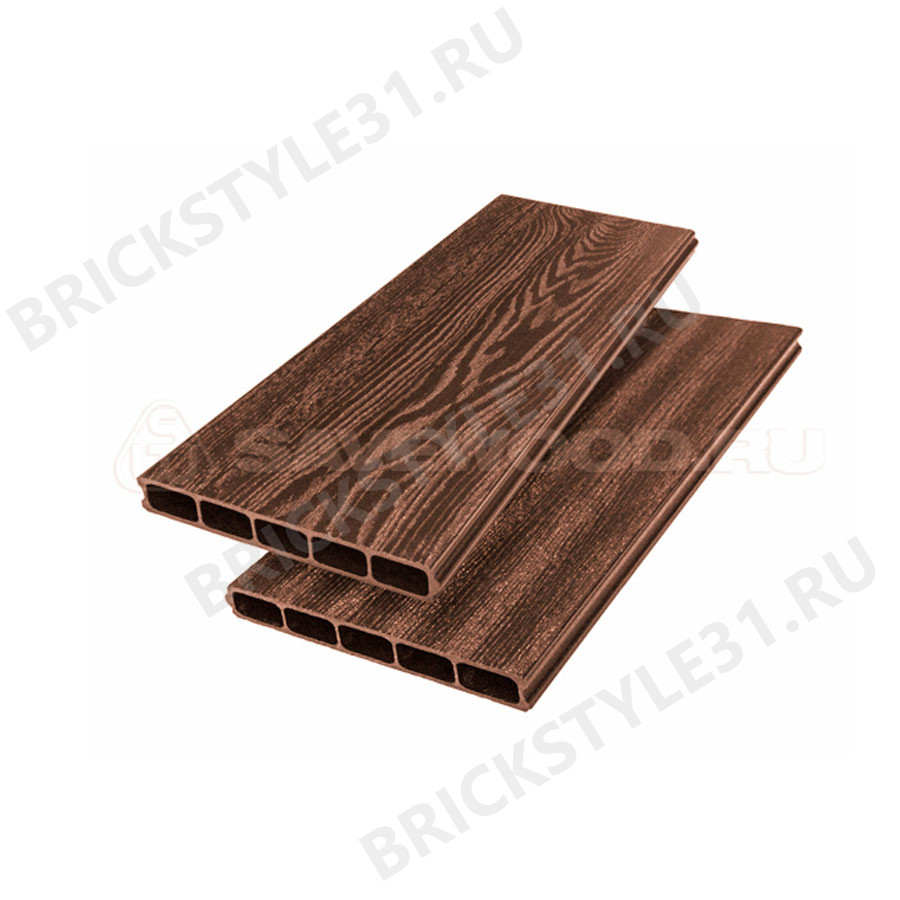 Заборная/грядочная доска ДПК,  SAVEWOOD, Rumex, Терракот, 3D 