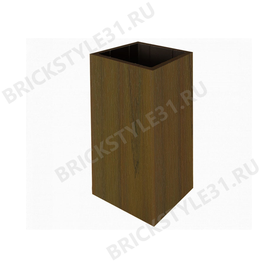 Столб ДПК с тиснением, NewDeck, 100х100мм, Co-Extrusion, Тик микс 