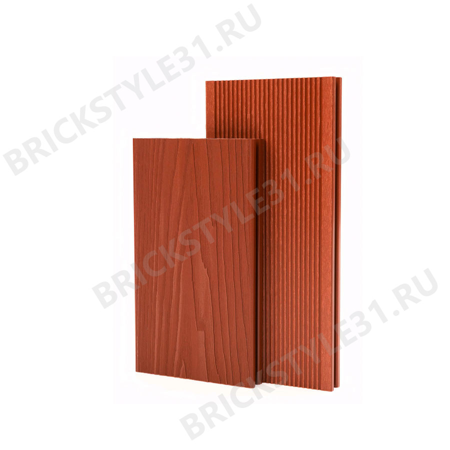 Террасная доска из МПК ГрандАрт, Макс, Терракот, 3-Д текстура 