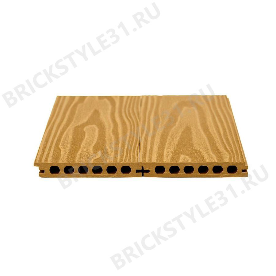 Террасная доска из МПК ГрандАрт, бесшовная, Сосна, 3-Д текстура 