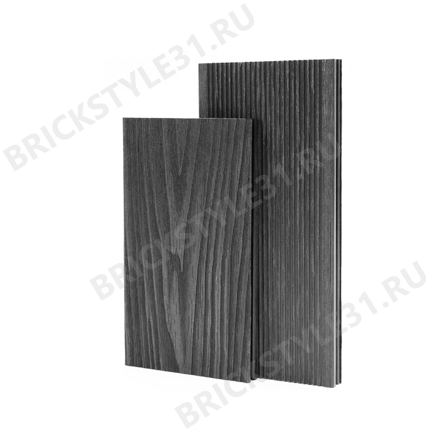 Террасная доска из МПК ГрандАрт, ПОЛНОТЕЛАЯ, Графит, 3-Д текстура 