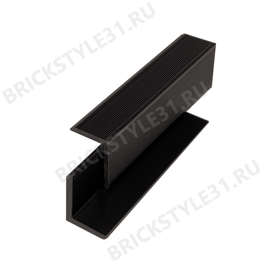 Уголок из МПК, рифленый, Графит 
