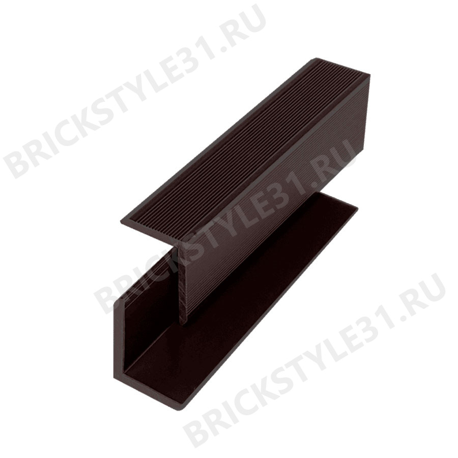 Уголок из МПК, рифленый, Шоколад 