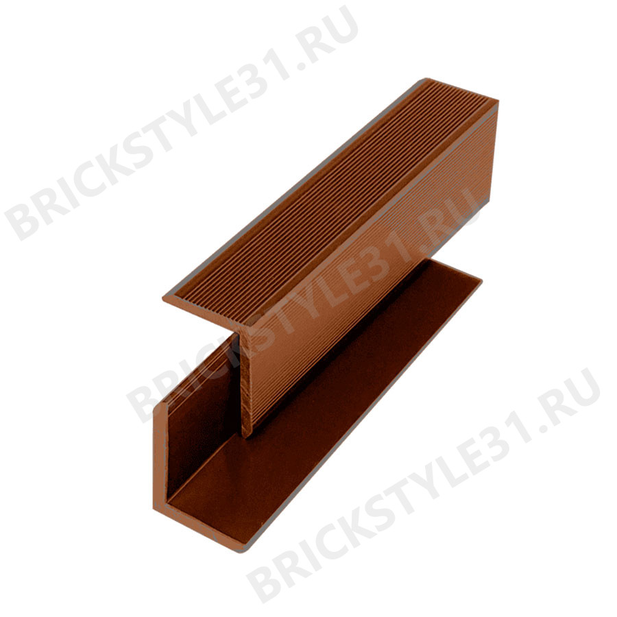 Уголок из МПК, рифленый, Светло-коричневый 
