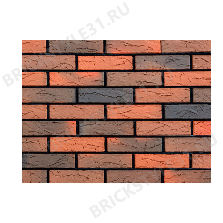 Кирпич керамический лицевой Красная Гвардия, Flash Аккорд Coral, 0,7НФ 