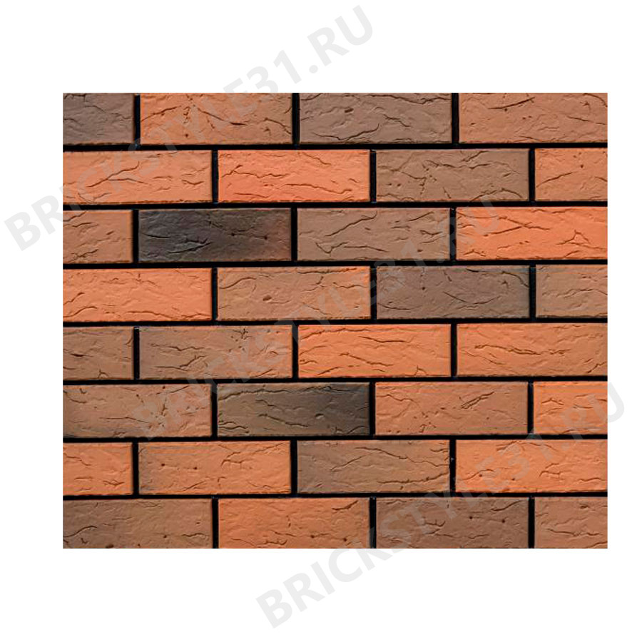 Кирпич облицовочный полуторный Красная Гвардия, Flash Аккорд Coral, 1,4НФ 