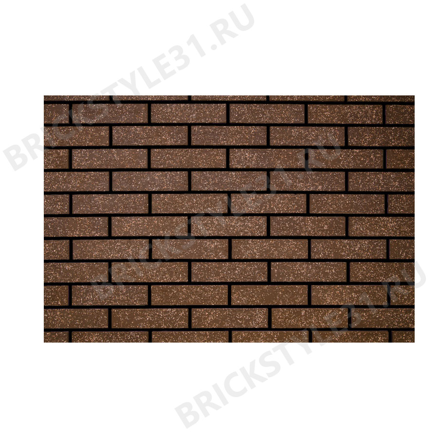 Кирпич облицовочный Керма Премиум, одинарный 1НФ, BROWN GRANIT 