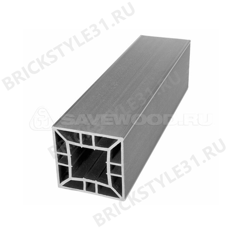 Столб большой ДПК (брашинг), SAVEWOOD, 120х120мм, Серый 