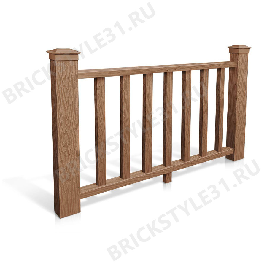 Столб опорный ДПК GrandArt, 125х125мм, Орех 3D 