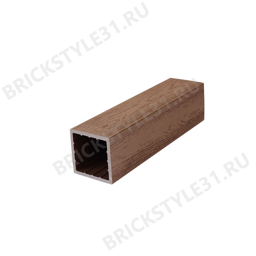 Столб опорный из ДПК, NEXTWOOD, 100х100мм, Коричневый, текстура дерева 