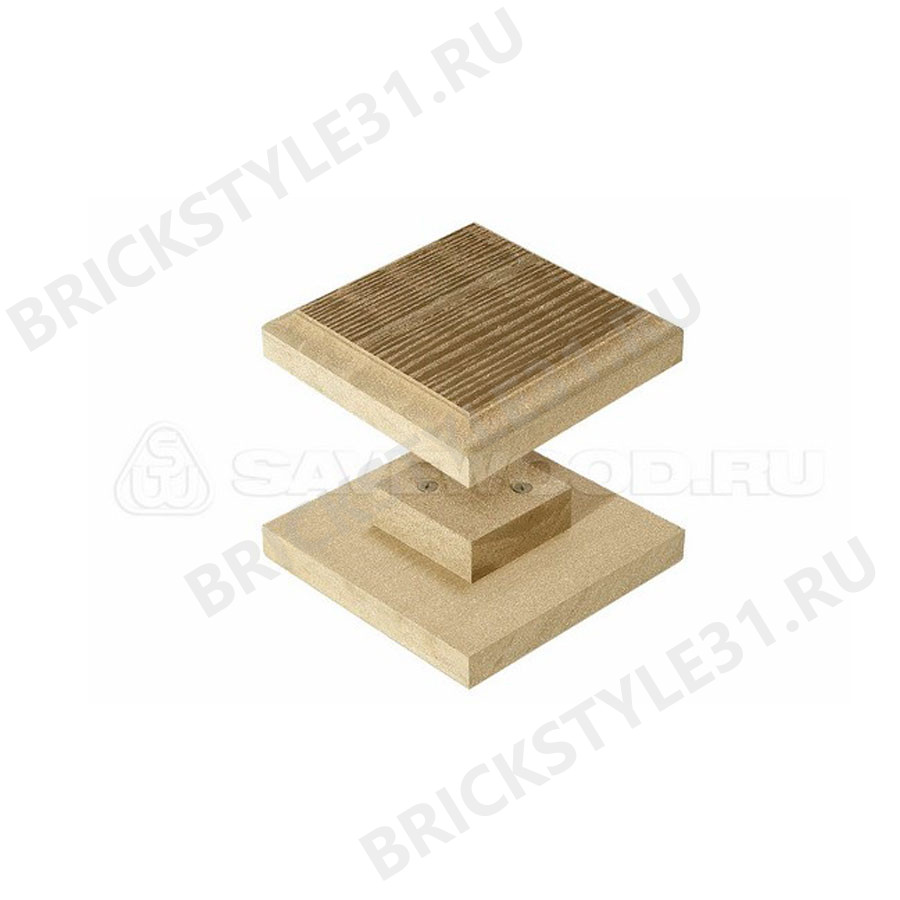 Крышка для столба ДПК, SAVEWOOD, Тик, 130х130мм 