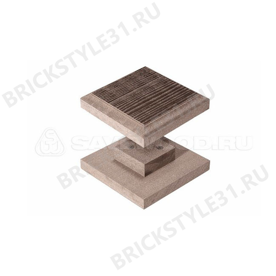 Крышка для столба ДПК, SAVEWOOD, Терракот, 130х130мм 