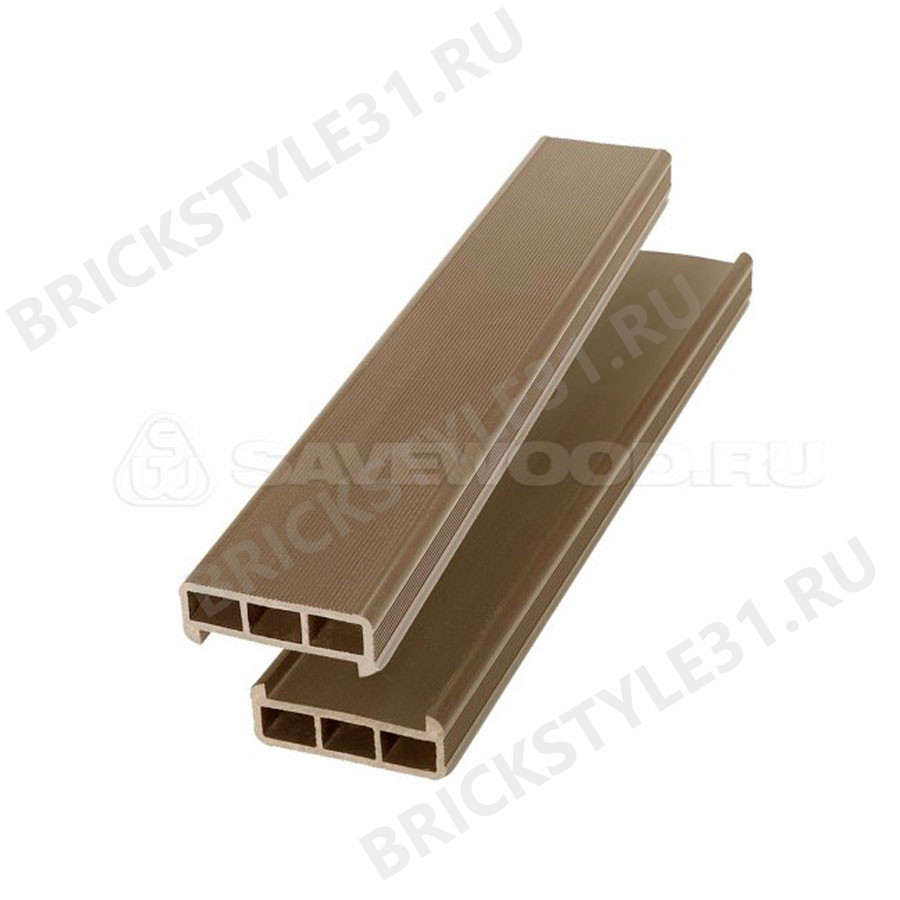 Перила ДПК, SAVEWOOD, 86х32мм, Тик, брашинг 