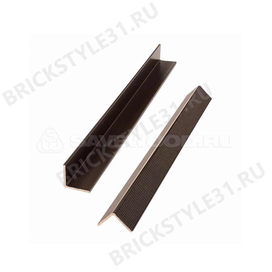 Уголок ДПК к фасадной доске, SAVEWOOD, 40х40х4000мм, Темно-коричневый 