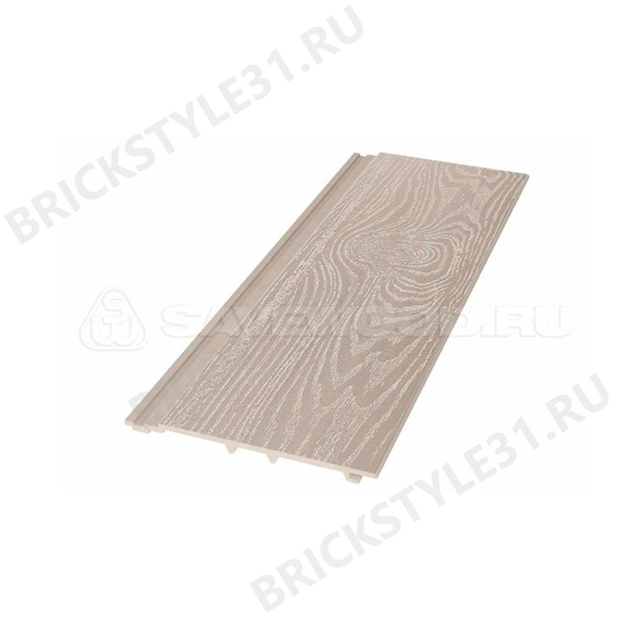 Фасадная доска (сайдинг) ДПК, SAVEWOOD, SW Cedrus (Т), Бежевый, 3D 