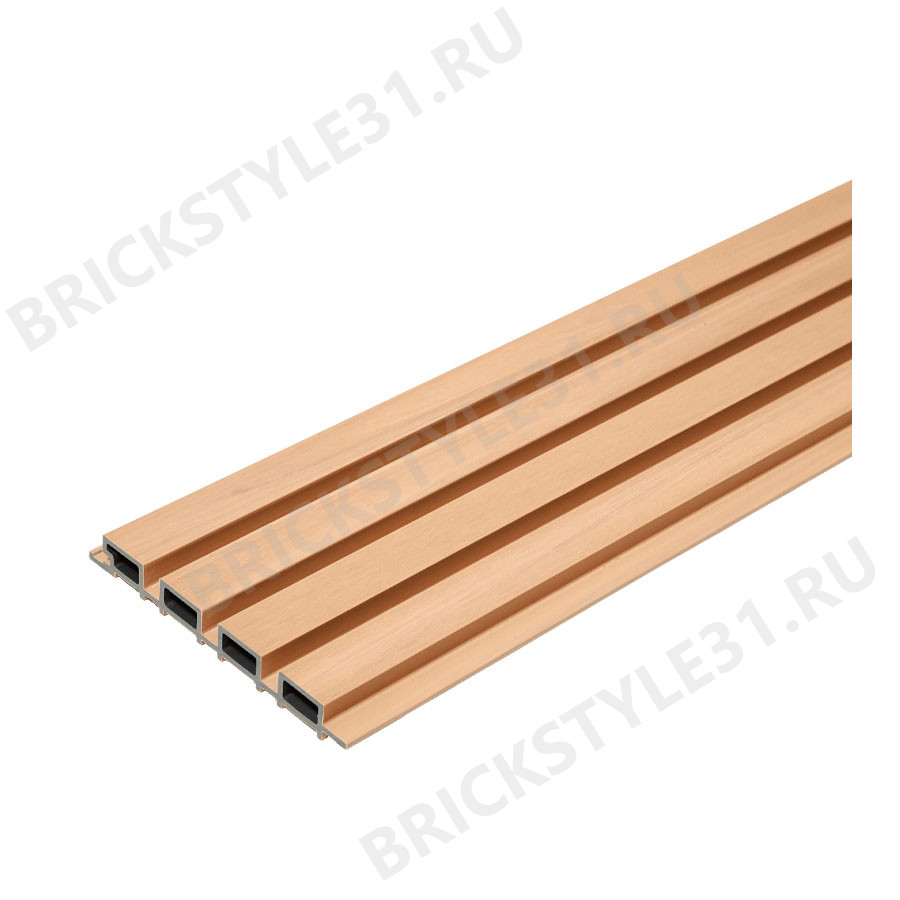 Фасадная доска (вертикальная стеновая панель) ДПК, СМ-WALL, Сосна 