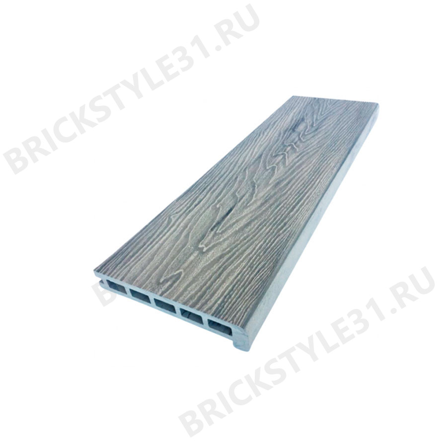 Ступень ДПК пустотелая NewDeck, Style, Мультикрем, 3D-поверхность 