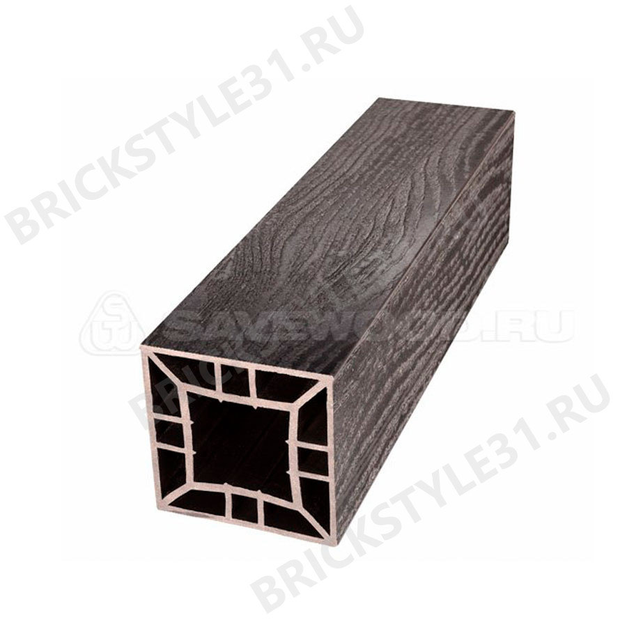 Столб ДПК большой (T), 120х120мм, SAVEWOOD, Темно-коричневый 