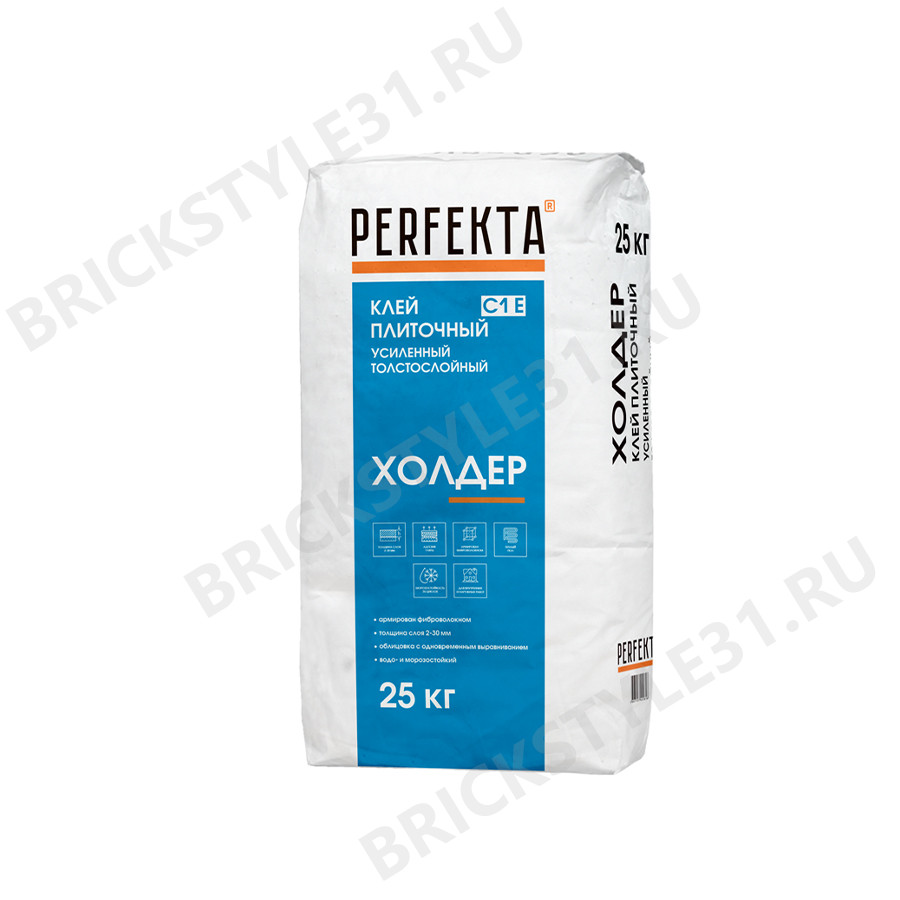 PERFEKTA Клей плиточный усиленный толстослойный Холдер С1 Е, 25 кг 