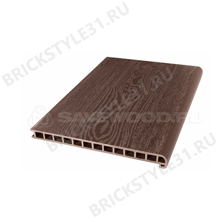 Ступень из ДПК, SW Radix (T), текстура дерева, SAVEWOOD, Терракот 